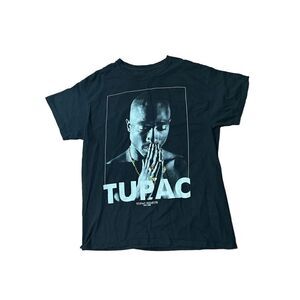 Nice Vintage looking Men's Tupac Praying black colored T-Shirt size large Good c